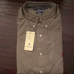 Mens long sleeve button down polo XXL